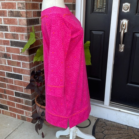 Lands’ End Stretch 3/4 Sleeve Shift Dress - Picture 3 of 9